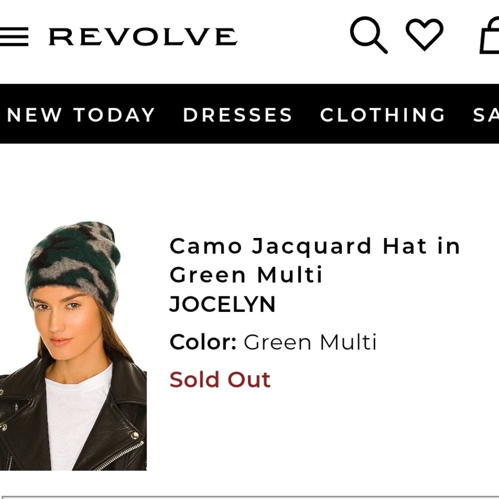 JOCELYN Green Camo Jacquard Hat